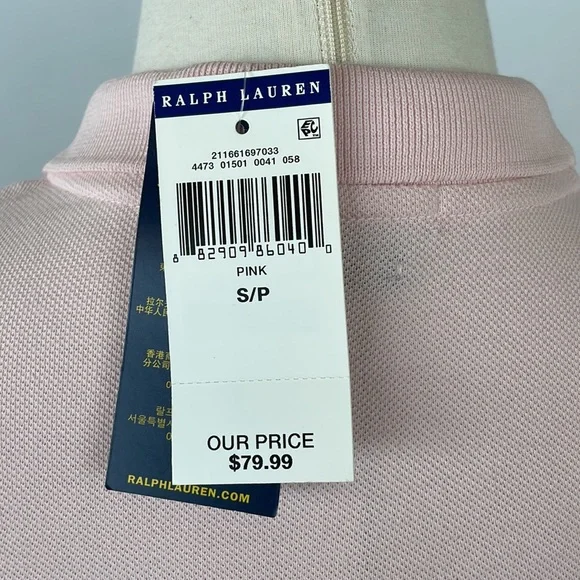 NWT Ralph Lauren Skinny Fit Big Polo Pink Small - Picture 10 of 12